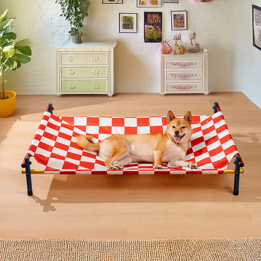 Vibrant Summer Print Style Aluminum Elevated Dog Bed - Summer Paradise